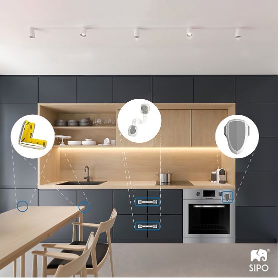 SIPO Multifunktionales, intelligentes Schloss für Schränke und Schubladen - 6-tlg