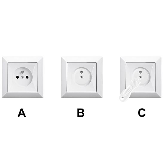 SIPO Schutzabdeckungen für Steckdosen, weiß - 12 Stk