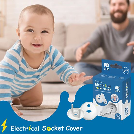 SIPO Schutzabdeckungen für Steckdosen, weiß - 12 Stk