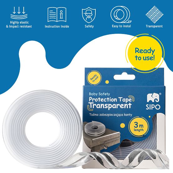 SIPO Schutzband für Möbelkanten, transparent - 1 Stk.