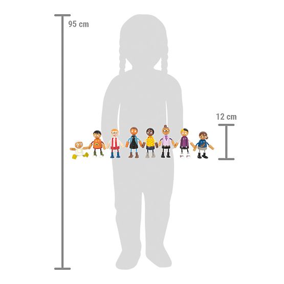 small foot Biegepuppen Familie mit Kind