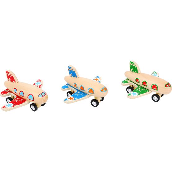 small foot Holz-Aufziehflugzeug 1 Stk. grün