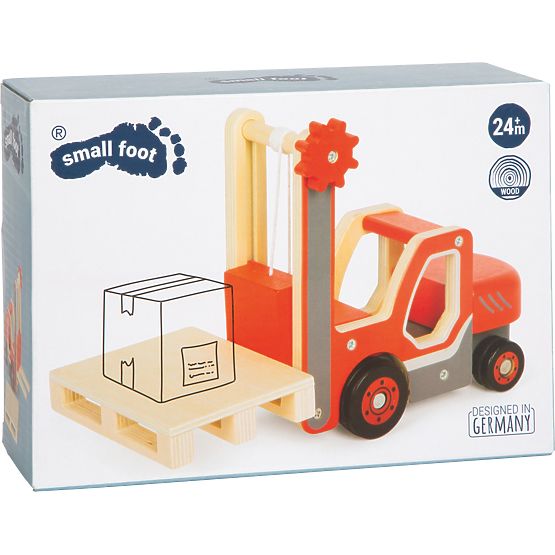 small foot Holz-Gabelstapler mit Palette