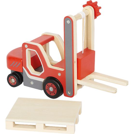 small foot Holz-Gabelstapler mit Palette