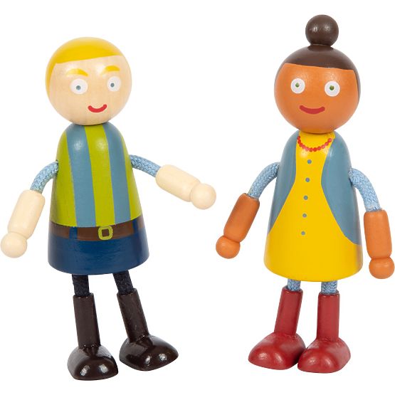 small foot Holzfiguren Familie mit Rollstuhl
