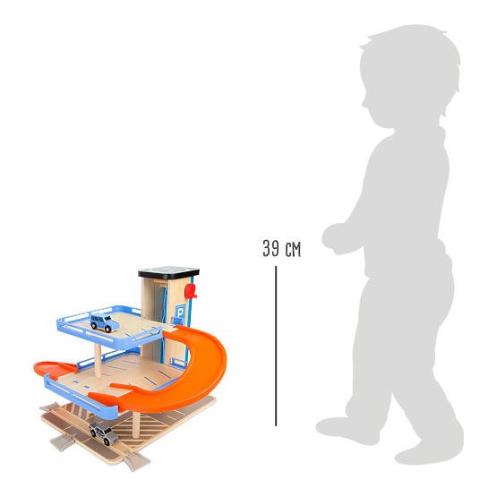 small foot Holzparkhaus mit Aufzug