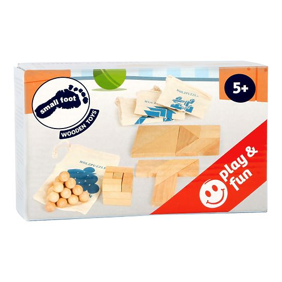 Small Foot Holzpuzzle-Set 4-teilig in Beuteln