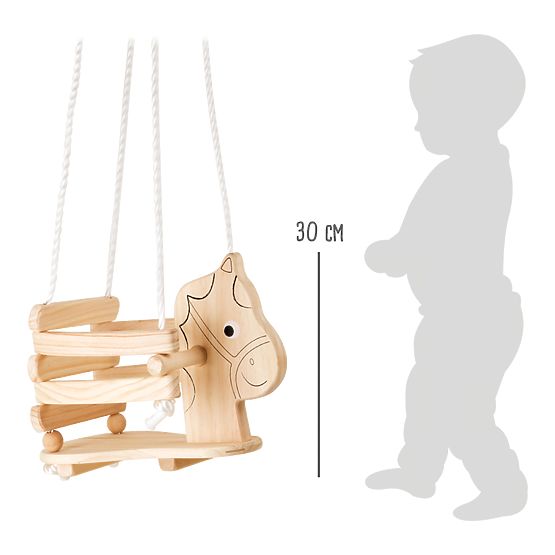 small foot Holzschaukel bemaltes Pferd