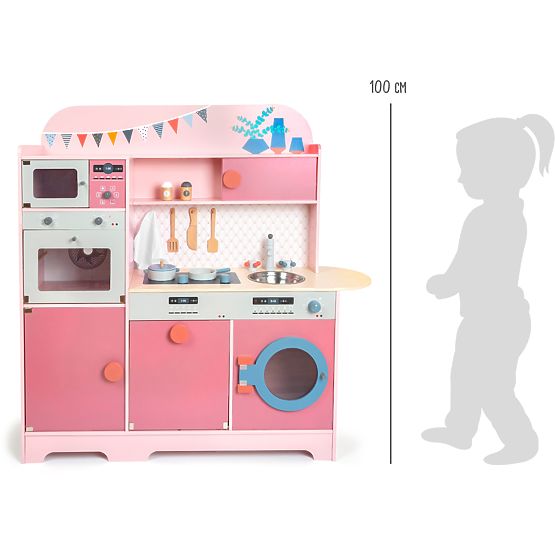 small foot Holzspielküche Gourmet rosa
