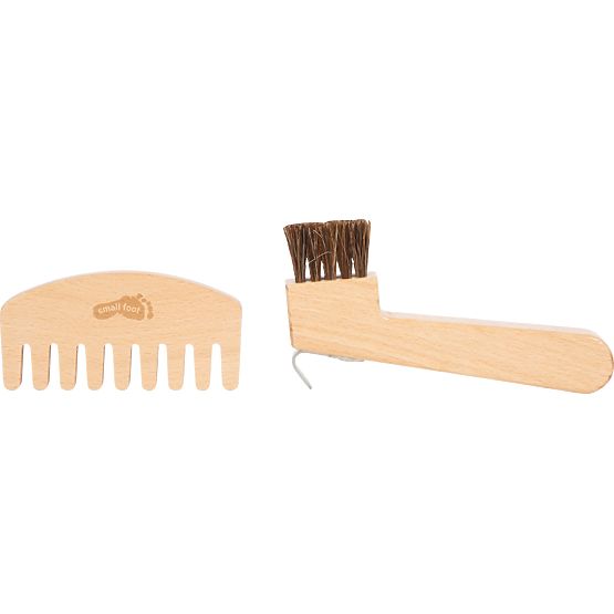 small foot Pferdepflege-Set mit Tasche rot