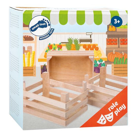small foot Set große Transportkiste für Lebensmittel 3 Stk.
