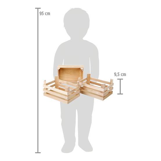 small foot Set große Transportkiste für Lebensmittel 3 Stk.