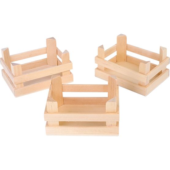 small foot Set kleine Transportkiste für Lebensmittel 3 Stk.