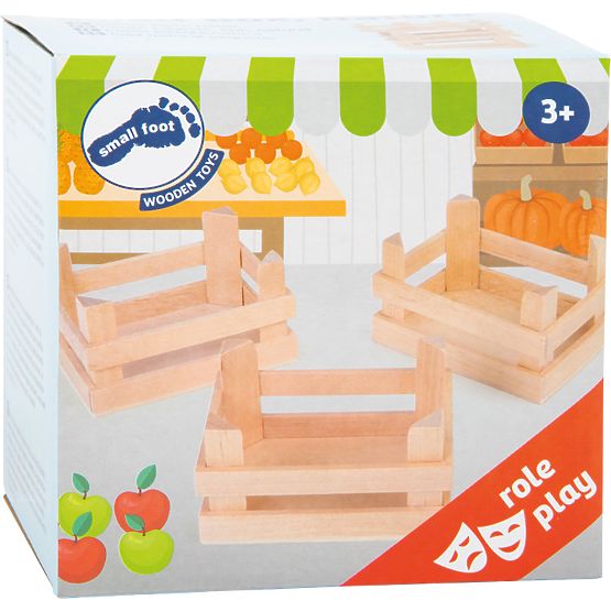 small foot Set kleine Transportkiste für Lebensmittel 3 Stk.
