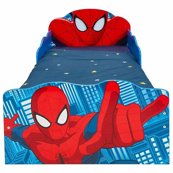 Kinderbett Spiderman mit Licht und Stauraum