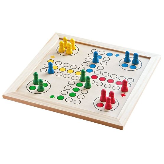 Spieleset in Holzkiste