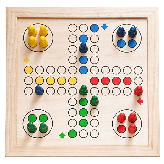 Spieleset in Holzkiste