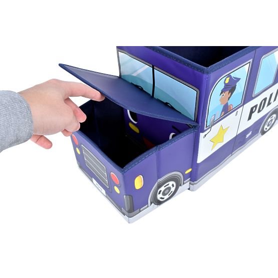 Spielzeugkiste Polizeiauto Blau