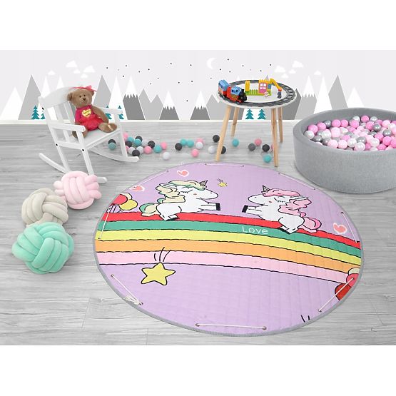Spielzeugsack und Unterlage - 2in1 - EINHORN