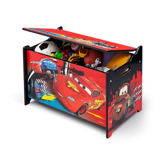 Spielzeugtruhe aus Holz - Cars 2