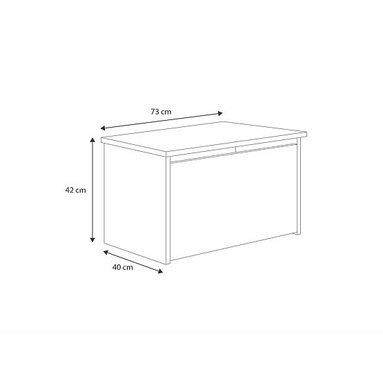 Spielzeugtruhe Daria weiß mit Elefantendruck