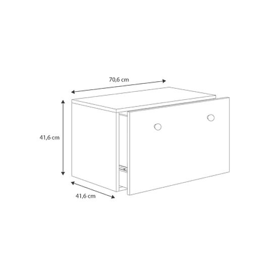 Spielzeugtruhe Inga - rosa Griff