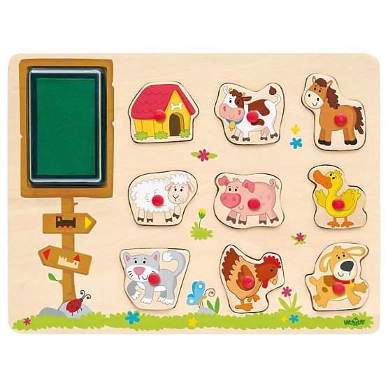 Stempel und Puzzle 2 in 1 Bauernhof