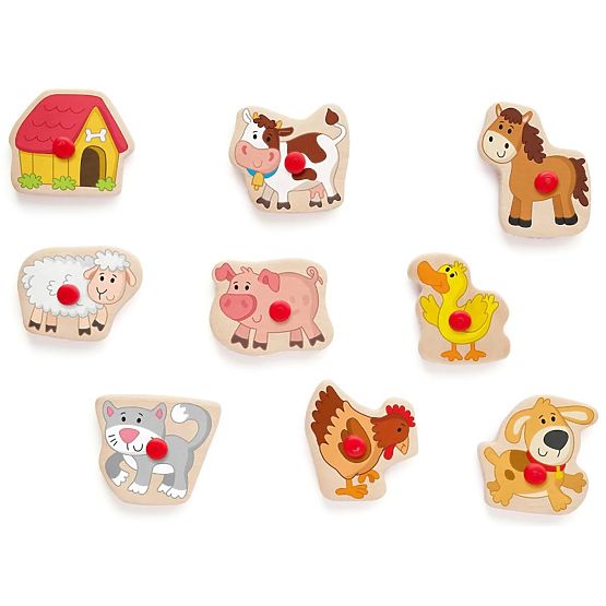 Stempel und Puzzle 2 in 1 Bauernhof