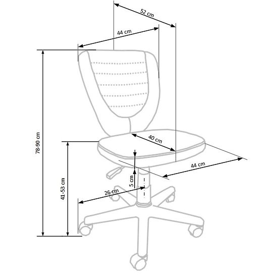 Studentenstuhl Toby - rosa