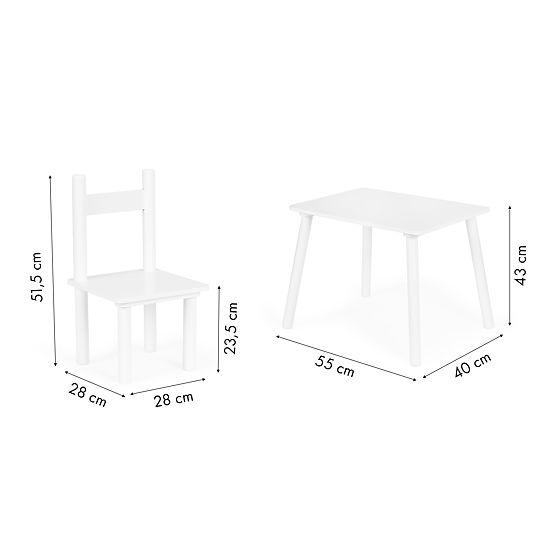 Tisch + 2 Stühle Möbel für Kinder Set ECOTOYS