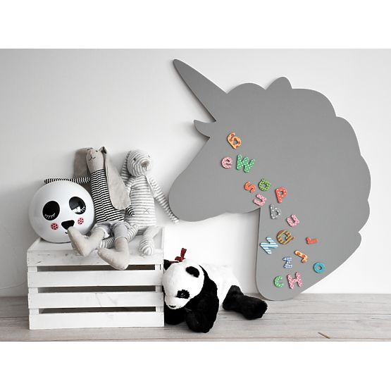 Tafel Einhorn - grau