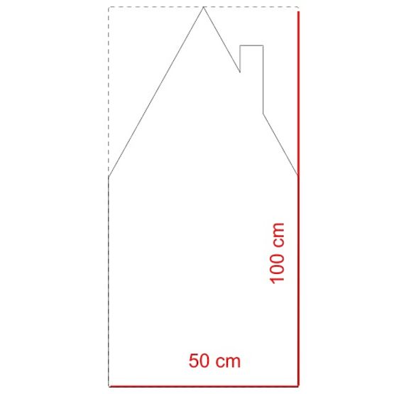 Tafelhaus mit Schornstein 100cm