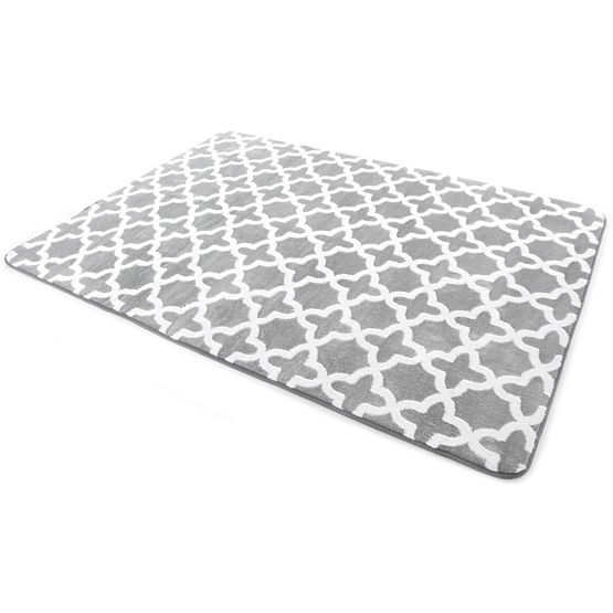 Teppich 3D Marrakesch GRAU & WEISS
