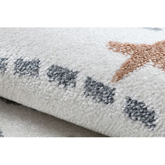 Teppich BONO 8288 rund Raum, Planeten creme/anthrazit