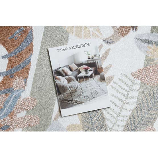 Teppich BONO 8426 Rund Jungle, wilde Tiere creme / dunkelgold