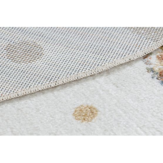 Teppich BONO 9614 Rund Bär, Ballons Creme / Hellgrau