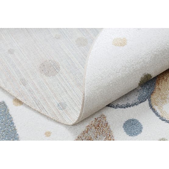 Teppich BONO 9614 Rund Bär, Ballons Creme / Hellgrau