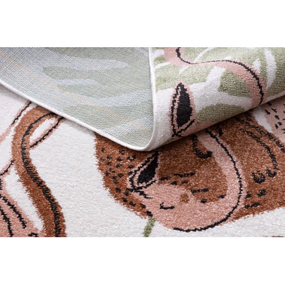 Teppich FUN Flami für Kinder, Flamingos Creme