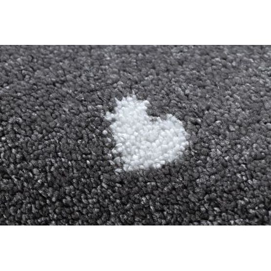 Teppich PETIT FLAMINGOS, HERZ, grau