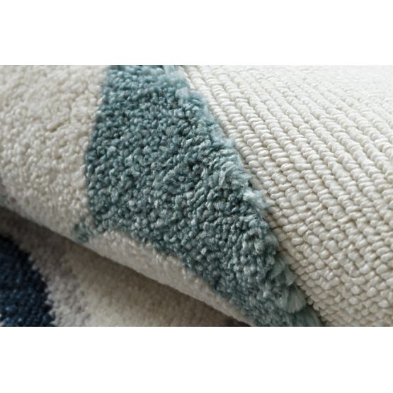 Teppich YOYO GD49 weiß / grau - Einhorn für Kinder, strukturell, sensorische Fransen