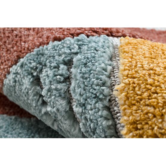 Teppich YOYO GD55 grau / blau - Sterne, Rakete für Kinder, strukturell, sensorische Fransen