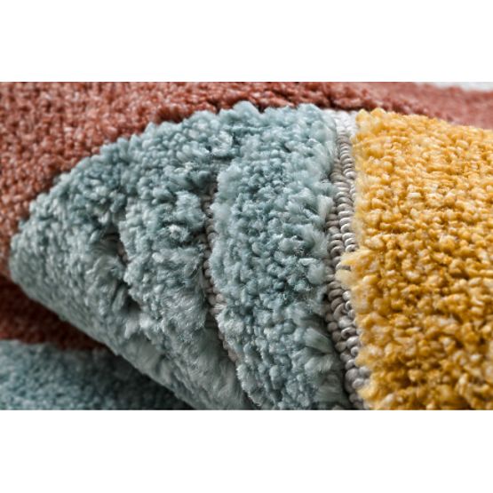 Teppich YOYO GD55 grau / blau - Sterne, Rakete für Kinder, strukturell, sensorische Fransen