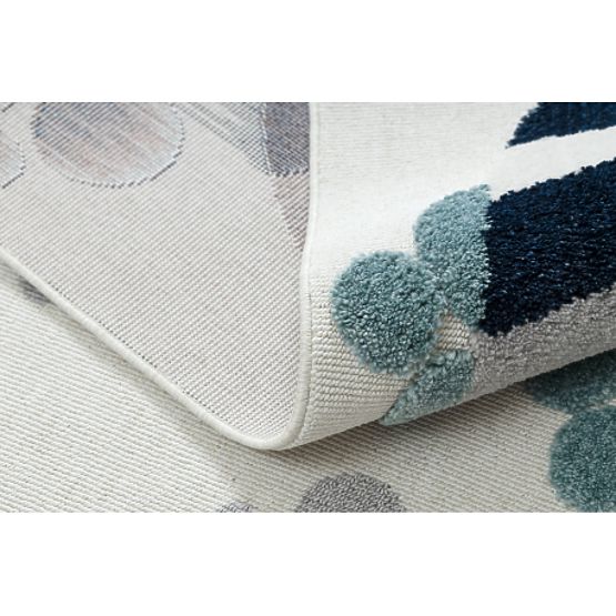 Teppich YOYO GD59 weiß / grau - Kätzchen für Kinder, strukturell, sensorisch Fransen