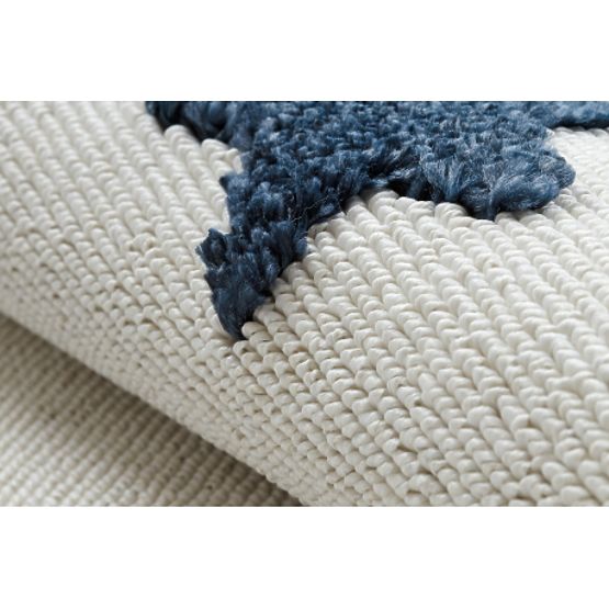 Teppich YOYO GD75 weiß / grau - Sterne, Kreise für Kinder, strukturell, sensorisch Fransen