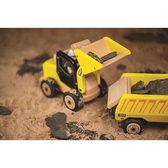 Tidlo Holzbagger gelb