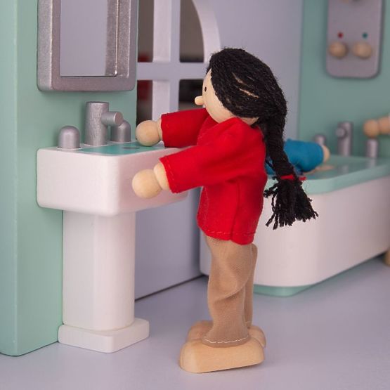 Tidlo Holzmöbel Badezimmer türkis
