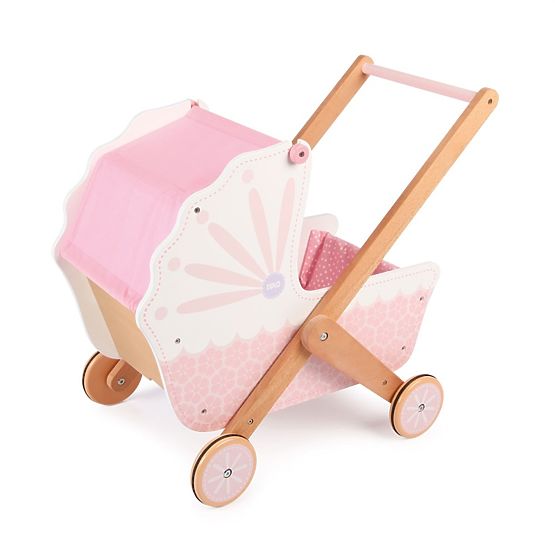 Tidlo Holzpuppenwagen rosa
