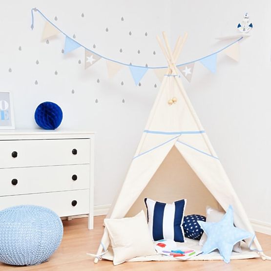 Tipi Beige/Blau