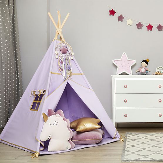 Tipi mit Unterlage Gold Lilac