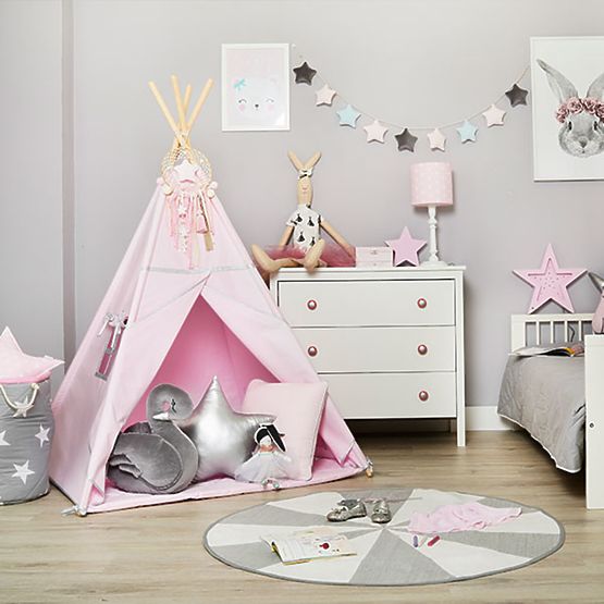 Tipi mit Unterlage Silver Pink